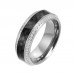 8 mm Tungsten band with Eternity Cubic Zirconia